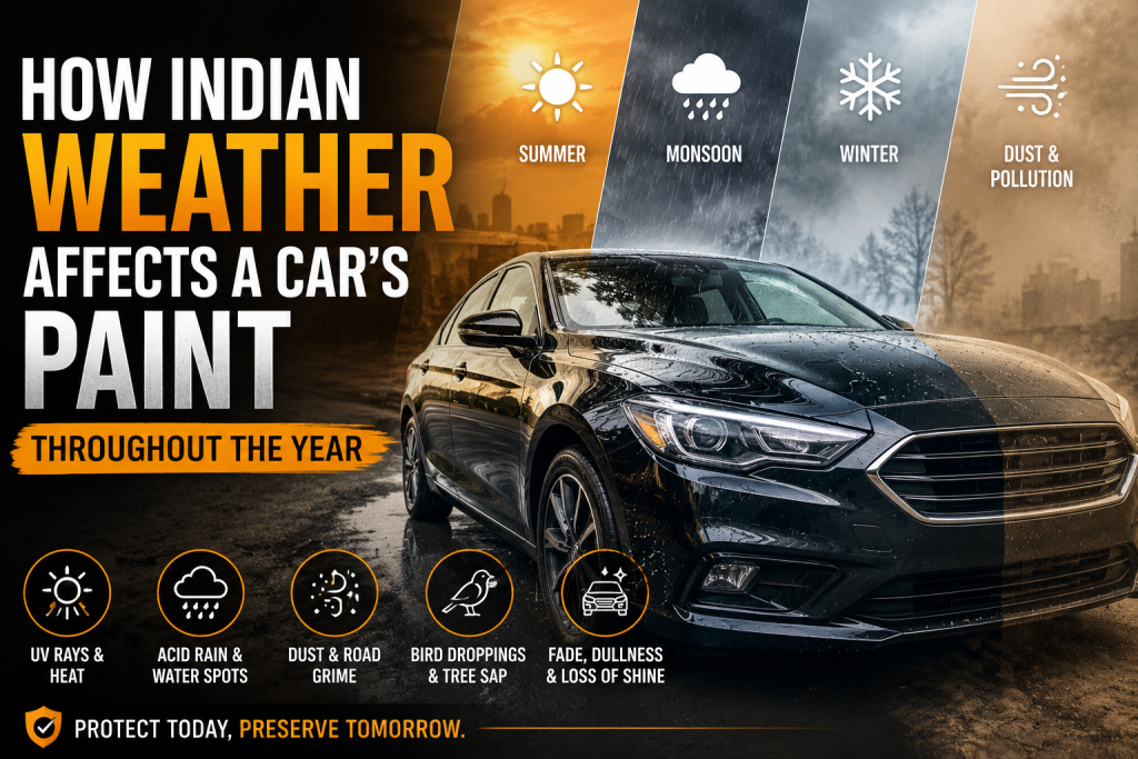 How Indian Weather Affects a Car’s Paint Throughout the Year